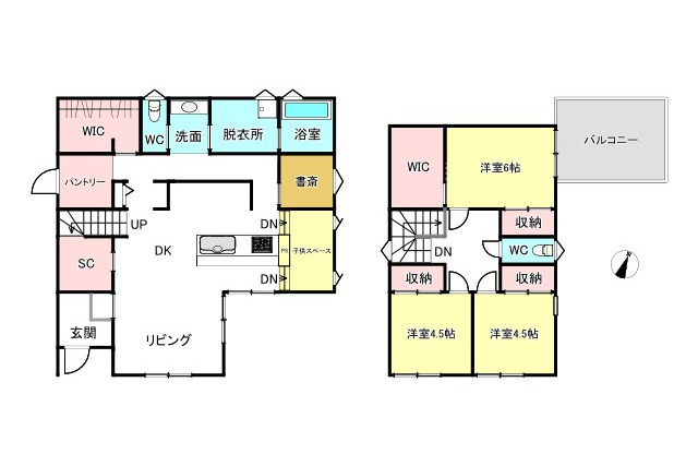 中古住宅　垂井町宮代の間取り