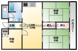 【間取り】 | ウェルシーハイム川本