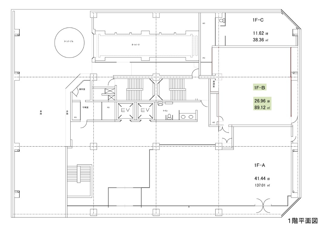 白壁ビル【　1階路面店　】の間取り