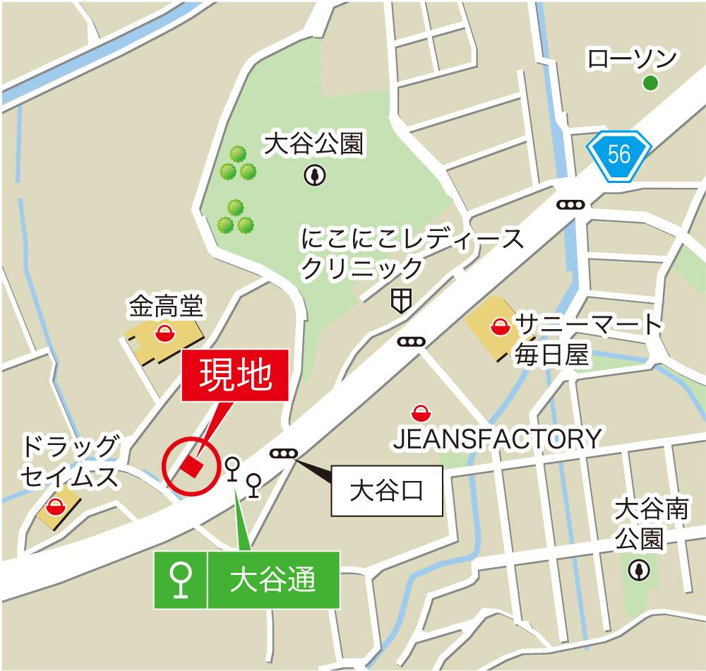 高知市大谷公園町の地図