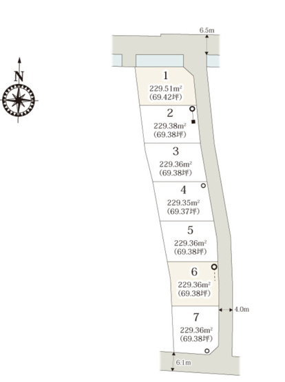 【区画図】 | 深谷市荒川第１期　ワイウッドコート　新築戸建　全7区画　2号棟