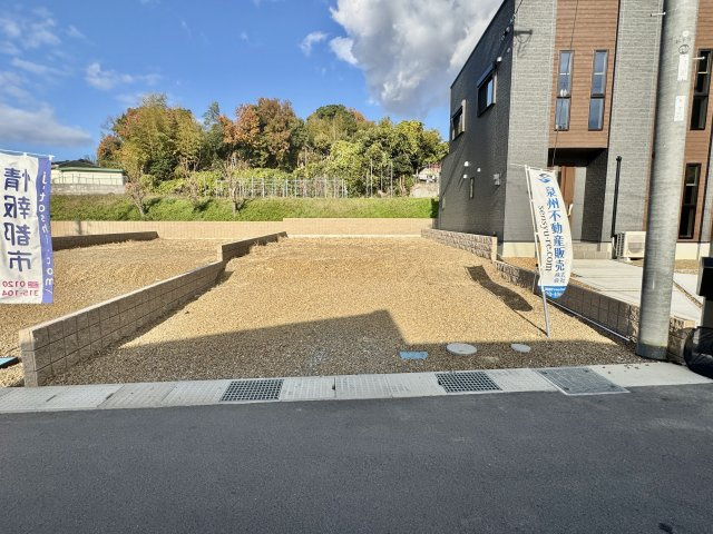 熊取町野田１丁目　建築条件無し売り土地　I号地の外観|I号　43.67坪　都市ガス　公共下水引き込み済