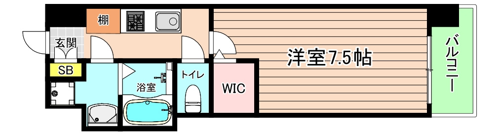 大阪市都島区都島本通３丁目の賃貸マンションの間取り