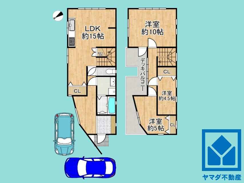 伏見区桃山紅雪町の間取り
