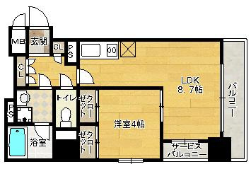 【間取り】 | ＣＩＴＹ　ＳＰＩＲＥ十三東