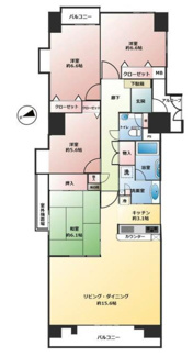 【間取り】 | 【サンパーク千代田】✨️仲介手数料無料✨️橘小学校・伊勢山中学校