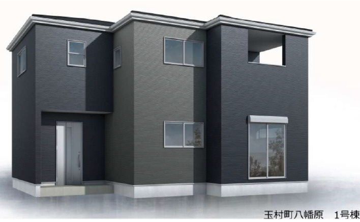 玉村町八幡原（全3棟）1号棟の外観パース|外観パースです