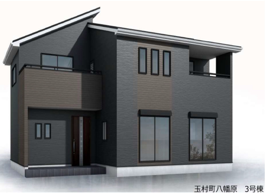 玉村町八幡原（全3棟）3号棟の外観パース|外観パースです
