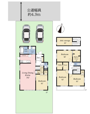 【区画図】 | 熊谷市美土里町　中古戸建 | 図面と現況が異なる場合、現況を優先とします。