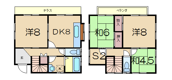 【間取り】 | 長沢1丁目戸建