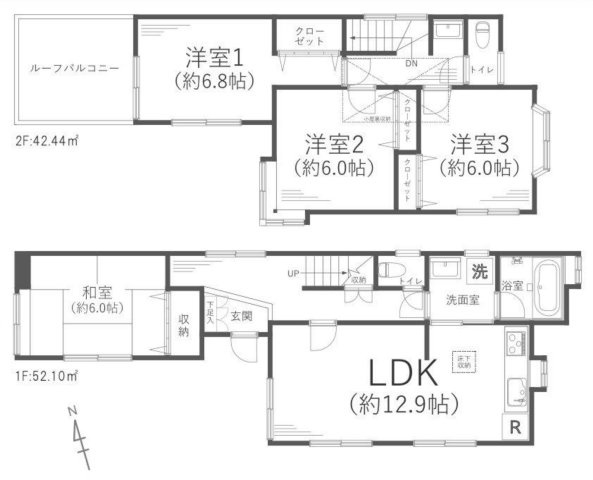 横浜市西区境之谷 中古戸建て【仲介手数料無料】の間取り