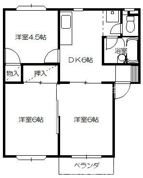 花巻市星が丘１丁目のアパートの間取り