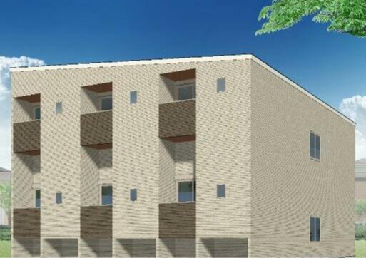 上益城郡益城町大字馬水のアパートの外観パース