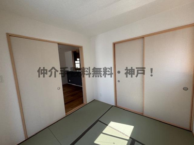【和室】 | 神戸市西区北別府5丁目　新築戸建2号棟　仲介手数料無料！ | きれいな和室です