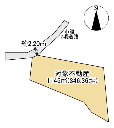 荒木町土地の土地図