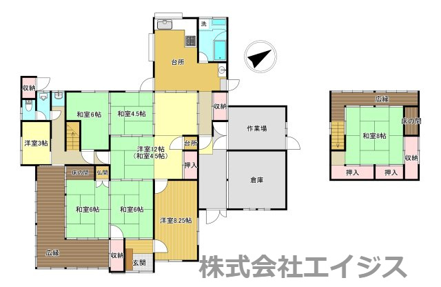 八代市千丁町古閑出中古戸建（倉庫付き）の玄関