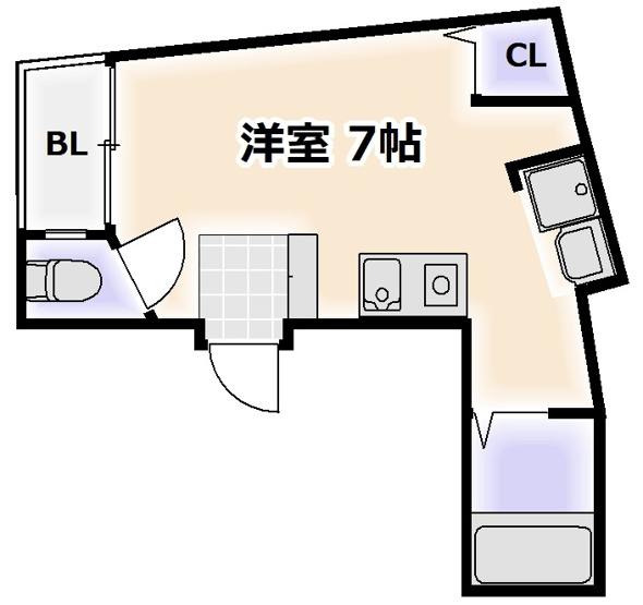 【間取り】 | ステイタス難波ビル