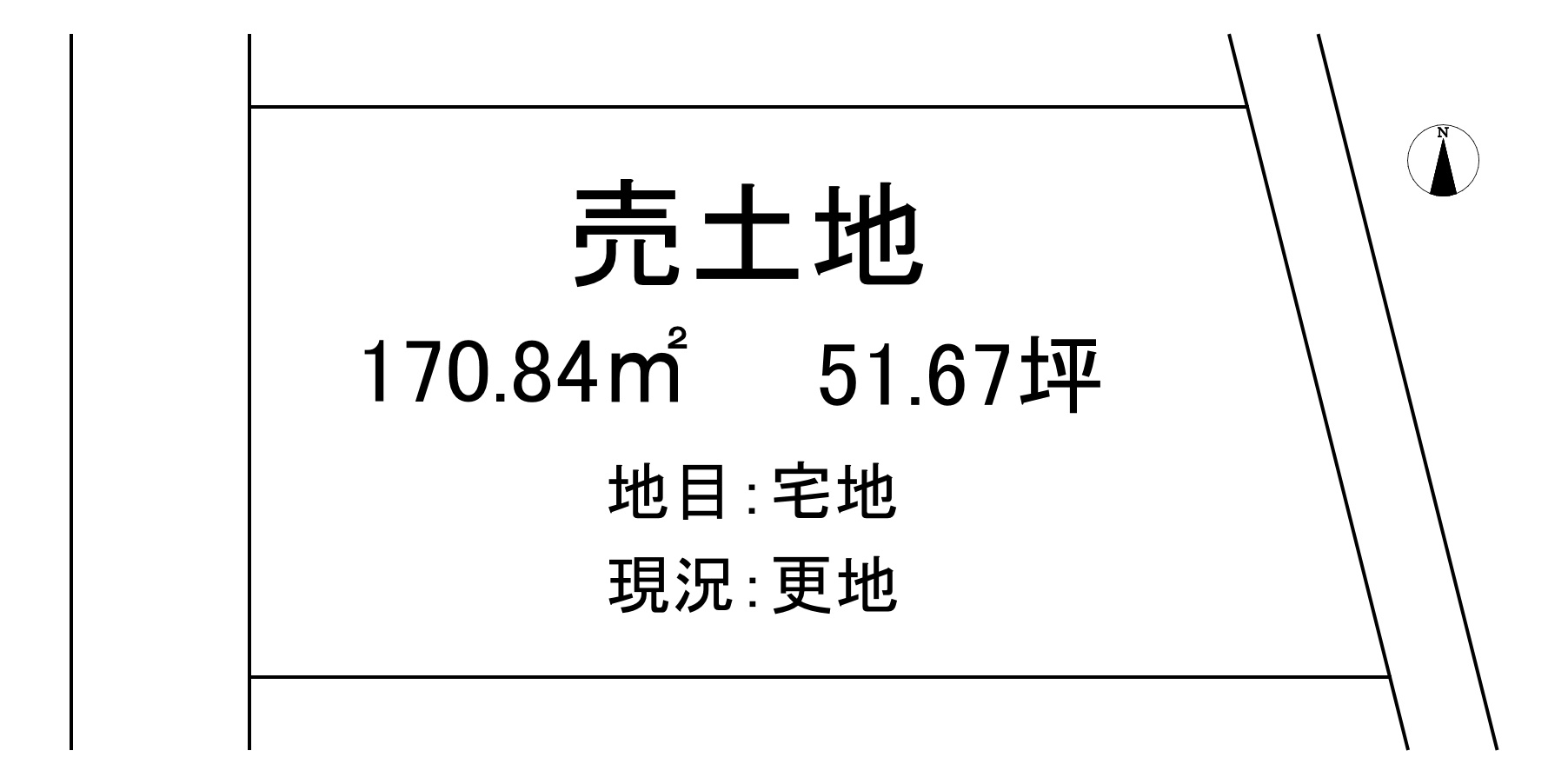 丸亀市川西町北　売土地の土地図