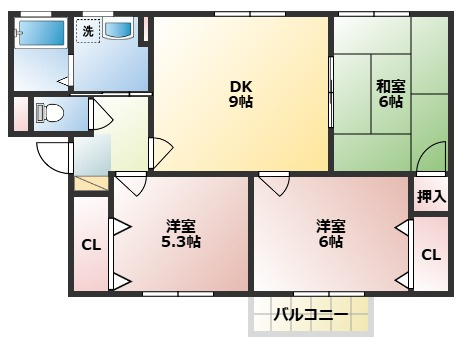 【間取り】 | ルミエール二階堂