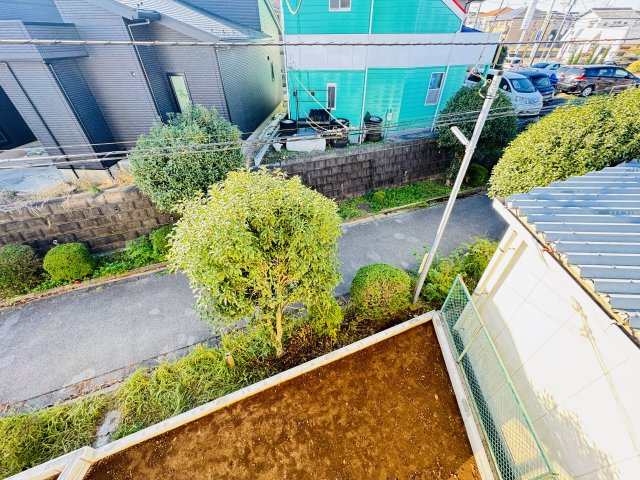 柏市塚崎１丁目新築戸建【大津ヶ丘第二小学校：5分】の前面道路含む現地写真|バルコニーより南側眺望
