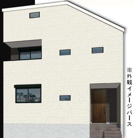 【横浜市旭区笹野台3丁目21-13新築戸建て】★仲介手数料無料★（笹野台小学校・希望が丘中学校）の外観パース