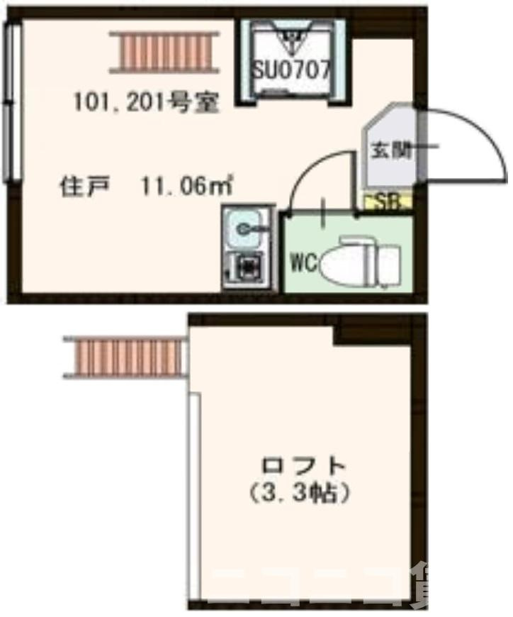 中野区本町４丁目のアパートの間取り