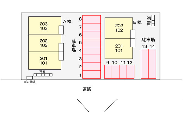 メゾン・さくら Ｂの駐車場