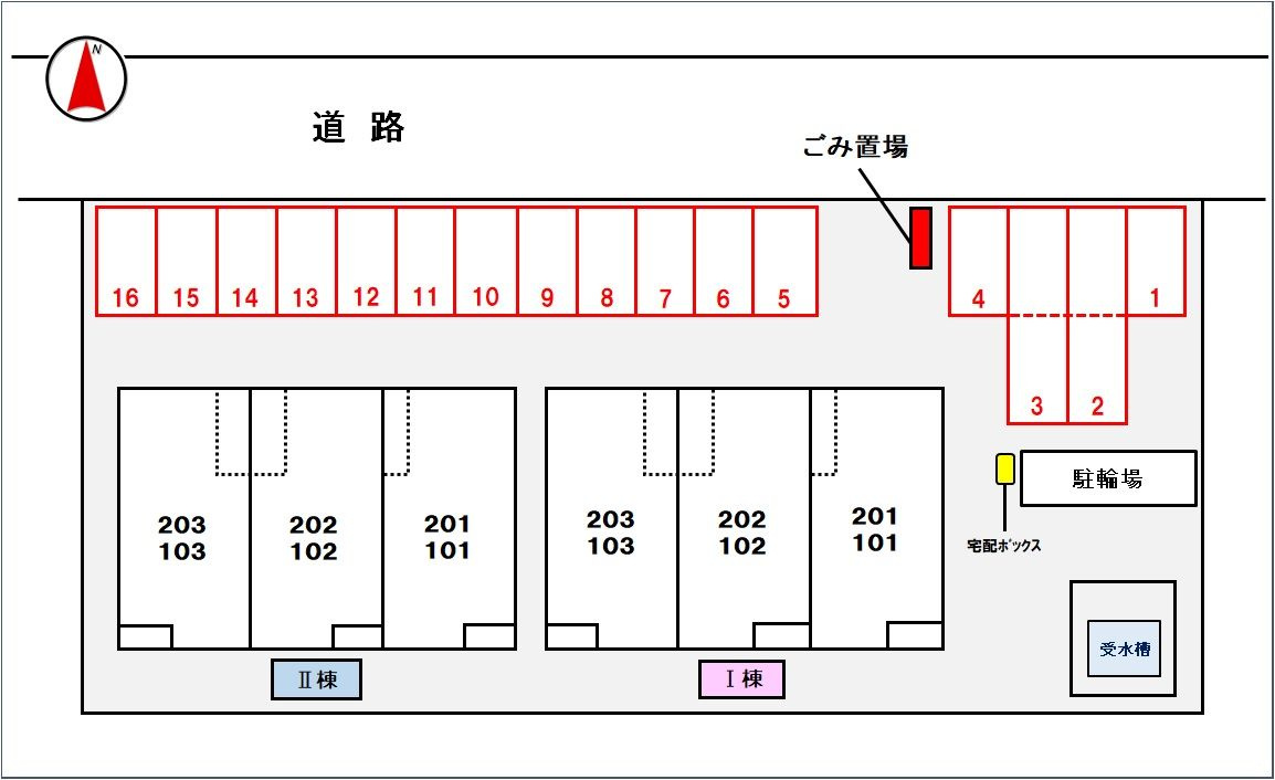 アヴニール赤坂Ⅱの駐車場