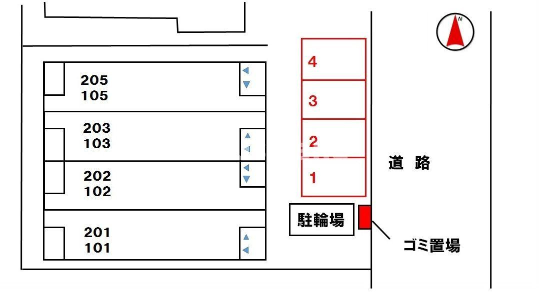 カーサ　アウローラの駐車場