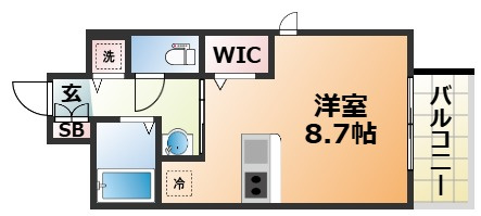 プレサンス三宮花時計前の間取り