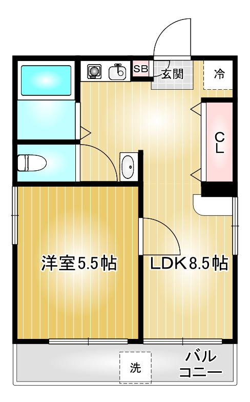 富士レイホービル第5の間取り|富士レイホービル第5