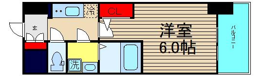 エスリード難波ザ・アークの間取り