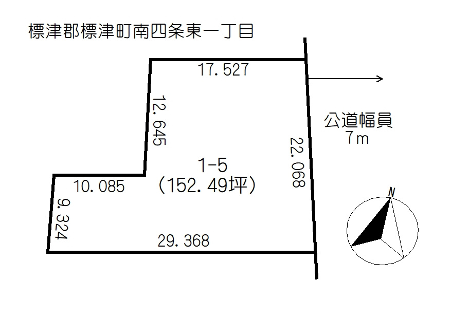 標津町南4条東1丁目　土地の土地図