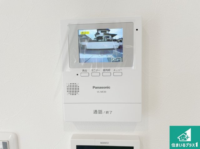 神戸市垂水区つつじが丘　新築一戸建ての防犯設備|カラーモニターインターホン！声だけでなく来訪者の姿や顔がモニターで確認できるので、小さなお子様がいらっしゃるご家庭でも安心できます！