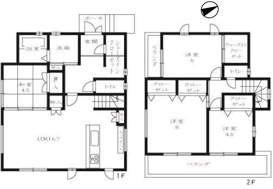 神戸市垂水区つつじが丘　新築一戸建ての間取り|B号地