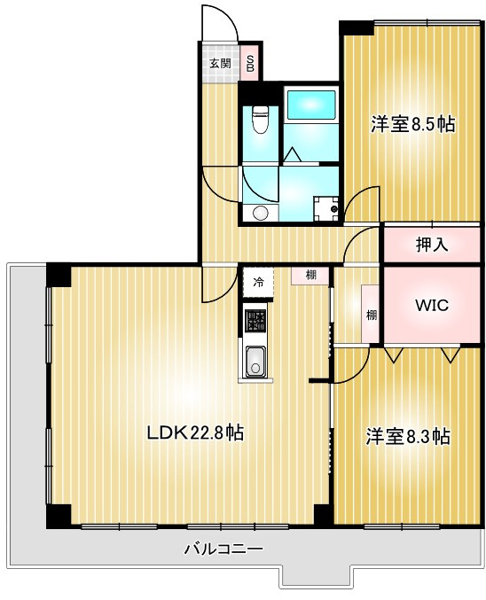  ＵＲアーバニア千代田｜名古屋市の賃貸ならMy賃貸の間取り|ＵＲアーバニア千代田