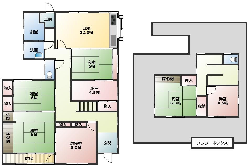 和歌山市和歌浦東2丁目・中古戸建・54629の間取り
