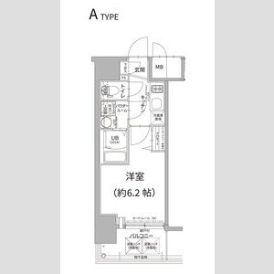 エスリード難波ザ・プレミアの間取り