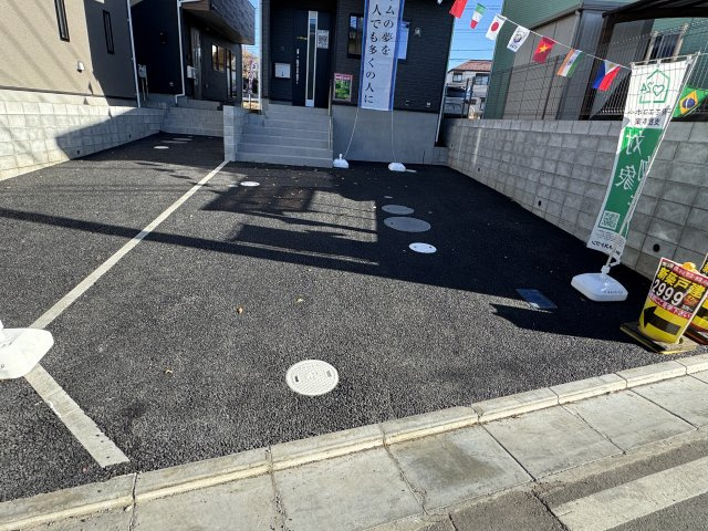 松戸市高塚新田新築戸建（高塚新田第16）の駐車場|3号棟駐車スペース・並列２台駐車可