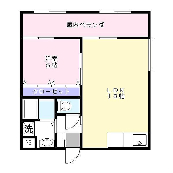 第2コーポ江頭の間取り