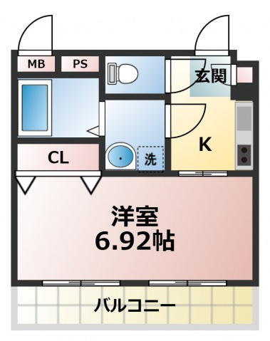 プリエール高井田の間取り