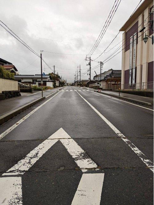 琴浦町赤碕倉庫の前面道路含む現地写真|現地（2024年2月）撮影