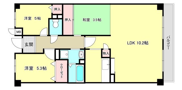 【間取り】 | グレース門戸荘
