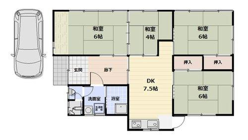 ■□■祇園町2丁目中古戸建■□■の間取り|昭和51年11月建築の平屋住宅になります。