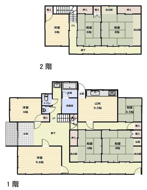 ■□琴浦町赤碕戸建□■の間取り|広々した間取り
