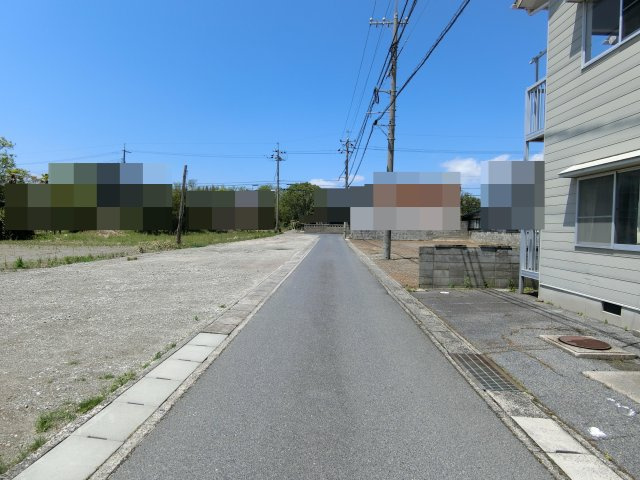 安倍売土地の前面道路含む現地写真