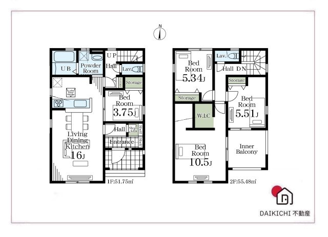 【間取り】 | 寄居町第1　LiveleGarden.s  新築戸建　全3棟　1号棟 | 1号棟