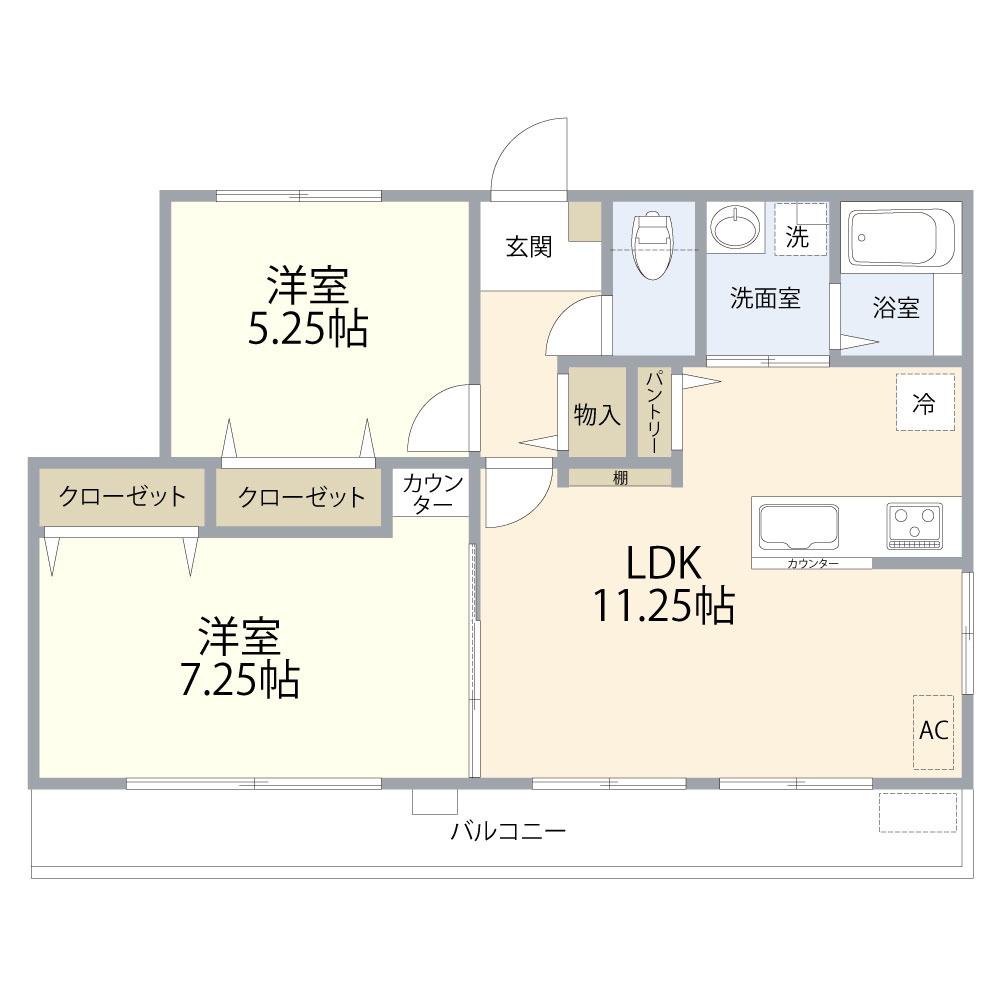 リベルタFussaの間取り