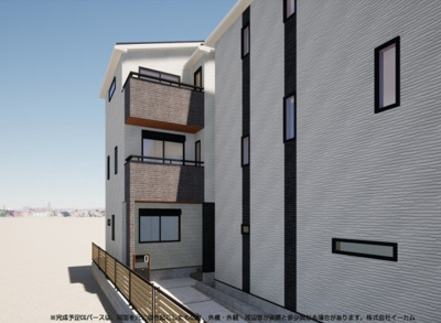 【外観パース】 | //仲介手数料無料//豊島区西池袋2丁目　新築戸建て　全2棟