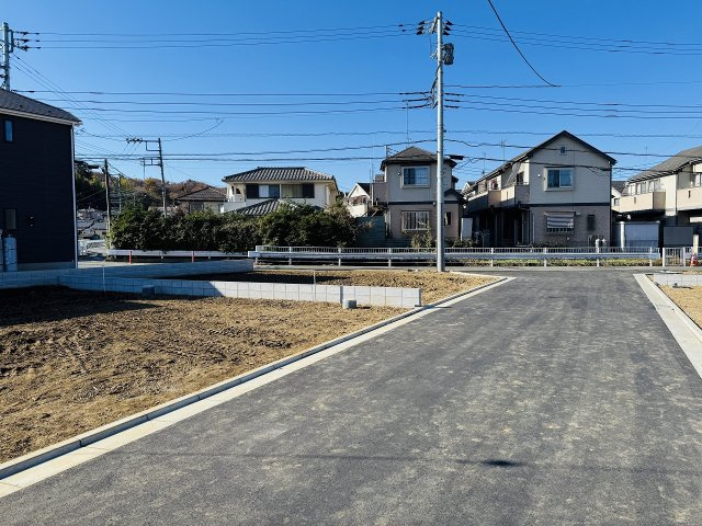 八王子市　川口町　建築条件無し売地の前面道路含む現地写真|～お好みのハウスメーカー・工務店で理想のマイホーム建築が叶います～